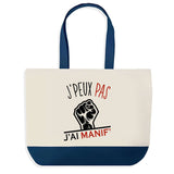 Sac de shopping bleu J'peux pas Manif