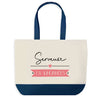 Sac de shopping bleu Serveuse en Vacances