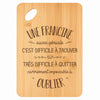 Planche bambou gravée personnalisée femme idée cadeau Fête des Mères apéro 30×20 prénom cuisine plateau fromage anniversaire noel maman mamie
