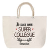 Sac Fête des Mères Mamie Famille Idée Cadeau anniversaire Noël Travail Boulot Métier Départ Retraite Collègue Femme cabas shopping plage