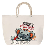 Sac Fête des Mères Mamie Famille Idée Cadeau anniversaire Noël Travail Boulot Métier Départ Retraite Collègue Femme cabas shopping plage