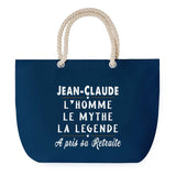 Sac de plage Bleu anse corde Jean-Claude Retraite