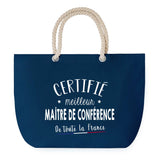 Sac de plage Bleu anse corde Certifié meilleur Maître de Conférence