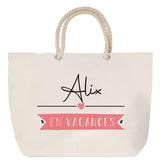 Sac Fête des Mères Mamie Famille Idée Cadeau anniversaire Noël Travail Boulot Métier Départ Retraite Collègue Femme cabas shopping plage
