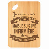 Planche bambou gravée personnalisée femme idée cadeau Fête des Mères apéro 30×20 prénom cuisine plateau fromage anniversaire noel maman mamie