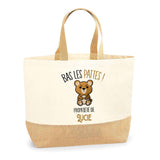 Sac Jute Fête des Mères Fêtes des Pères Mamie Papi Famille Idée Cadeau anniversaire Noël Travail Boulot Métier Départ Retraite Collègue Femme Homme