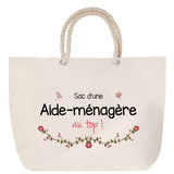 Sac Fête des Mères Mamie Famille Idée Cadeau anniversaire Noël Travail Boulot Métier Départ Retraite Collègue Femme cabas shopping plage