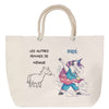 Sac Fête des Mères Mamie Famille Idée Cadeau anniversaire Noël Travail Boulot Métier Départ Retraite Collègue Femme cabas shopping plage