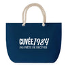 Sac de plage Bleu anse corde Cuvée 1984