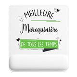 Tapis de souris ergonomique avec repose-poignet, accessoire bureau pour femme et homme, fête des pères, cadeau pas cher, idée cadeau fête des mères, secret santa, départ à la retraite, télétravail et gaming