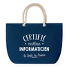 Sac de plage Bleu anse corde Certifié meilleur Informaticien