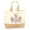 Sac Jute Fête des Mères Fêtes des Pères Mamie Papi Famille Idée Cadeau anniversaire Noël Travail Boulot Métier Départ Retraite Collègue Femme Homme