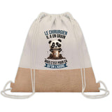 Sac Fête des Pères Papi Papa Cadeau anniversaire Noël Travail Boulot Métier Départ Retraite Collègue Homme cabas shopping plage