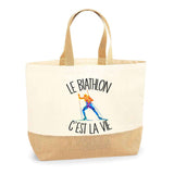 Sac Jute Fête des Mères Fêtes des Pères Mamie Papi Famille Idée Cadeau anniversaire Noël Travail Boulot Métier Départ Retraite Collègue Femme Homme