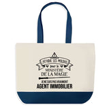 Sac de shopping bleu Agent Immobilier Ministère de la Magie