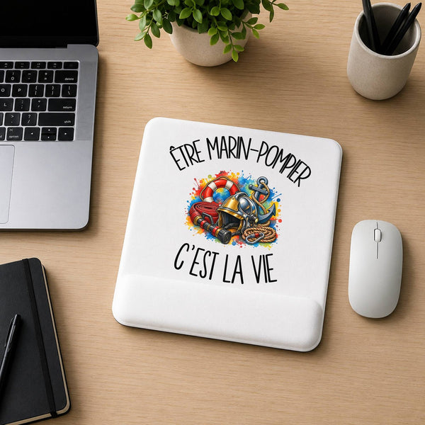 Tapis de Souris Être marin-pompier c'est la vie