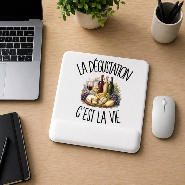 Tapis de Souris La dégustation c'est la vie