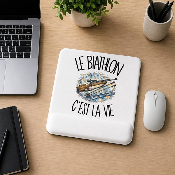Tapis de Souris Le biathlon c'est la vie