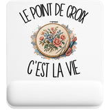 Tapis de Souris Le point de croix c'est la vie
