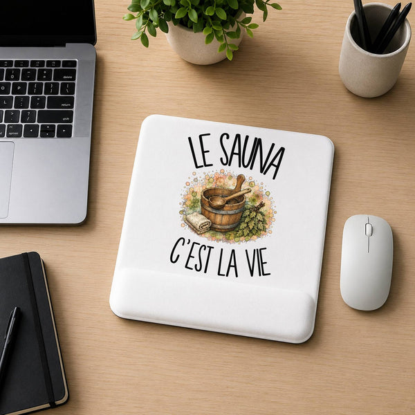 Tapis de Souris Le sauna c'est la vie
