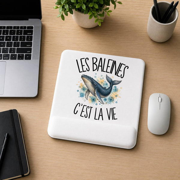 Tapis de Souris Les baleines c'est la vie