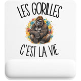 Tapis de Souris Les gorilles c'est la vie