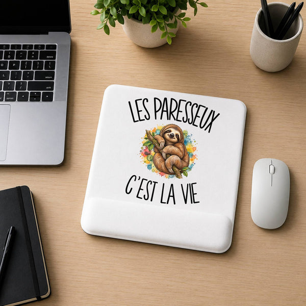 Tapis de Souris Les paresseux c'est la vie
