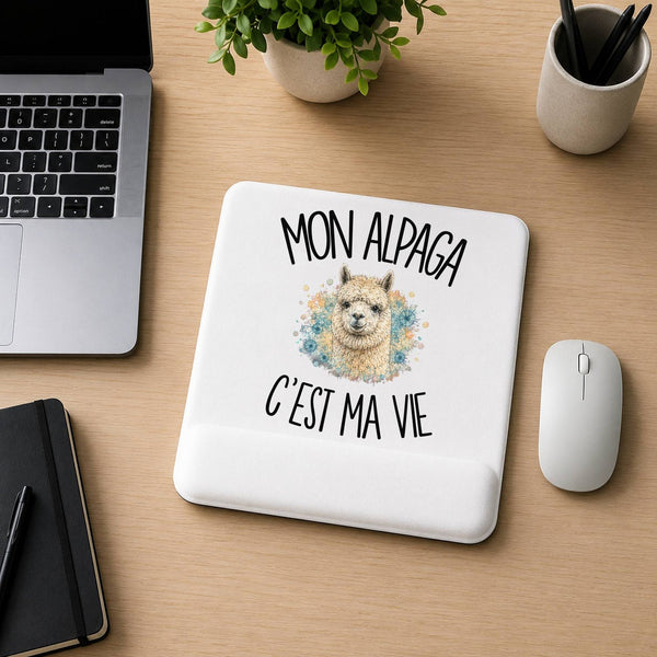 Tapis de Souris Mon alpaga c'est ma vie