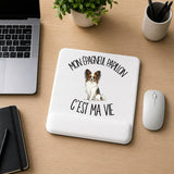 Tapis de Souris Mon Épagneul Papillon c'est ma vie
