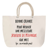 Sac Fête des Mères Mamie Famille Idée Cadeau anniversaire Noël Travail Boulot Métier Départ Retraite Collègue Femme cabas shopping plage