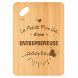 Planche bambou gravée personnalisée femme idée cadeau Fête des Mères apéro 30×20 prénom cuisine plateau fromage anniversaire noel maman mamie