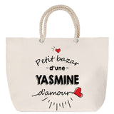 Sac Fête des Mères Mamie Famille Idée Cadeau anniversaire Noël Travail Boulot Métier Départ Retraite Collègue Femme cabas shopping plage