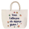 Sac Fête des Mères Mamie Famille Idée Cadeau anniversaire Noël Travail Boulot Métier Départ Retraite Collègue Femme cabas shopping plage