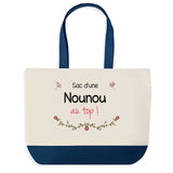 Sac de shopping bleu Nounou au Top