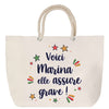 Sac Fête des Mères Mamie Famille Idée Cadeau anniversaire Noël Travail Boulot Métier Départ Retraite Collègue Femme cabas shopping plage