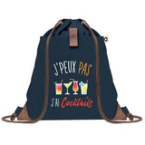 sac a dos bleu coton recycle avec pochette idee cadeau originale pour collegue ami prof ou membre de la famille cadeau mixte noel anniversaire secret santa ou depart au travail sac leger pratique et ecologique design breton moderne
