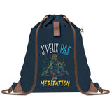 sac a dos bleu coton recycle avec pochette idee cadeau originale pour collegue ami prof ou membre de la famille cadeau mixte noel anniversaire secret santa ou depart au travail sac leger pratique et ecologique design breton moderne