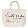 Sac Fête des Mères Mamie Famille Idée Cadeau anniversaire Noël Travail Boulot Métier Départ Retraite Collègue Femme cabas shopping plage