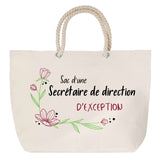 Sac Fête des Mères Mamie Famille Idée Cadeau anniversaire Noël Travail Boulot Métier Départ Retraite Collègue Femme cabas shopping plage