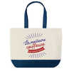 Sac de shopping bleu Coiffeuse Meilleure du Monde