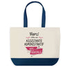 Sac de shopping bleu Merci Assistante Administratif Géniale