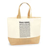Sac Jute Fête des Mères Fêtes des Pères Mamie Papi Famille Idée Cadeau anniversaire Noël Travail Boulot Métier Départ Retraite Collègue Femme Homme