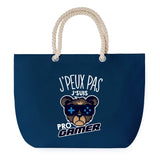 Sac de plage Bleu anse corde J'peux Pas E-Sport Pro Gamer