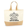 Sac Jute Fête des Mères Fêtes des Pères Mamie Papi Famille Idée Cadeau anniversaire Noël Travail Boulot Métier Départ Retraite Collègue Femme Homme