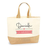 Sac Jute Fête des Mères Fêtes des Pères Mamie Papi Famille Idée Cadeau anniversaire Noël Travail Boulot Métier Départ Retraite Collègue Femme Homme