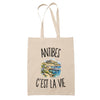 Tote Bag Beige Antibes c’est la vie