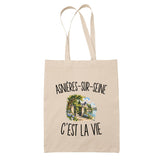 Tote Bag Beige Asnières-sur-Seine c’est la vie