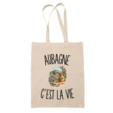 Tote Bag Beige Aubagne c’est la vie