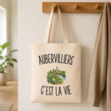 Tote Bag Beige Aubervilliers c’est la vie