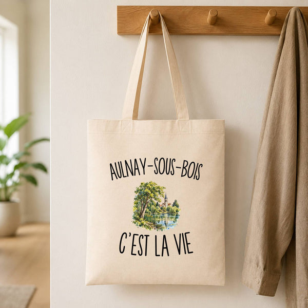 Tote Bag Beige Aulnay-sous-Bois c’est la vie